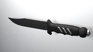 free combat knife 3d model