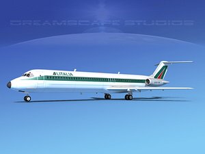 3d model turbines dc-9-50 douglas dc-9 aircraft