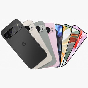 Google Pixel 9 Pro All Colors 3D