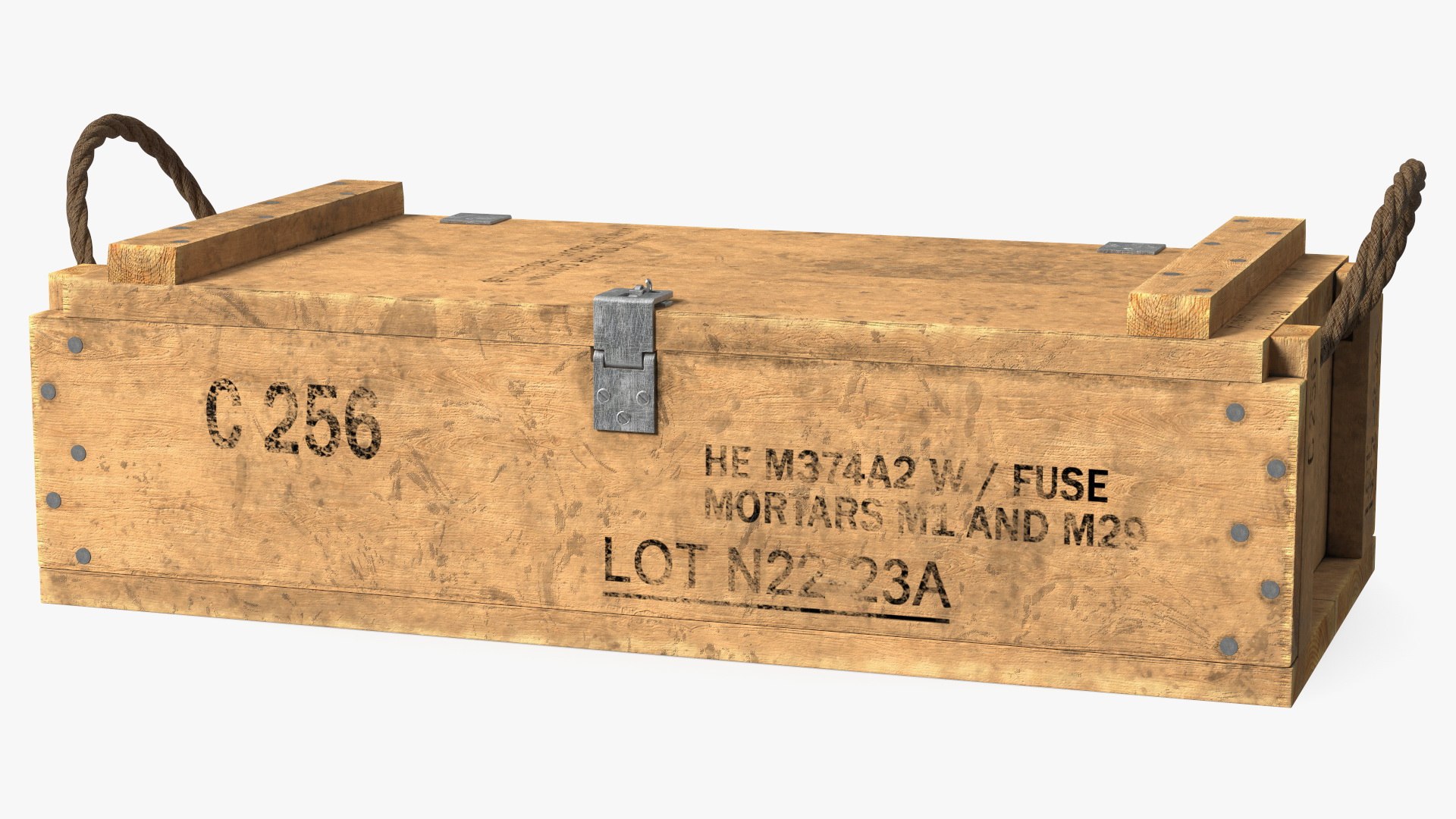3D Vintage Military Wooden Ammo Box - TurboSquid 2201875