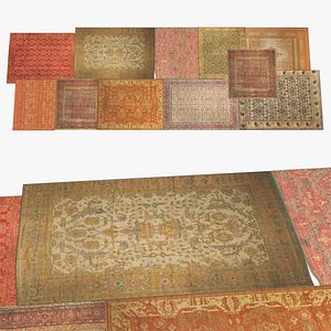 3D Tent Carpet Set with Oriental Patterns