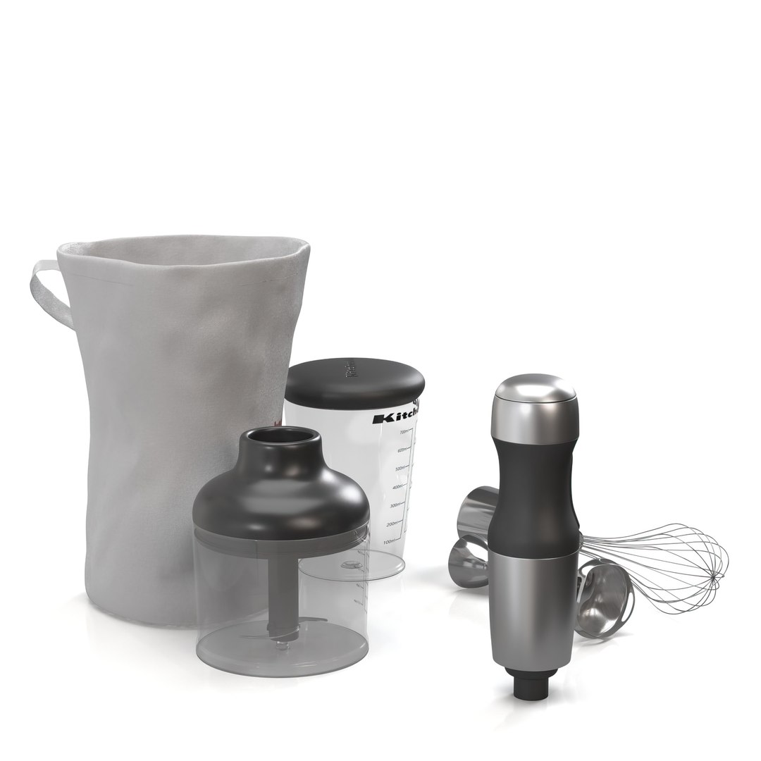 3D KitchenAid KHB2351CU 3 Speed Hand Blender PBR Model TurboSquid 2213646