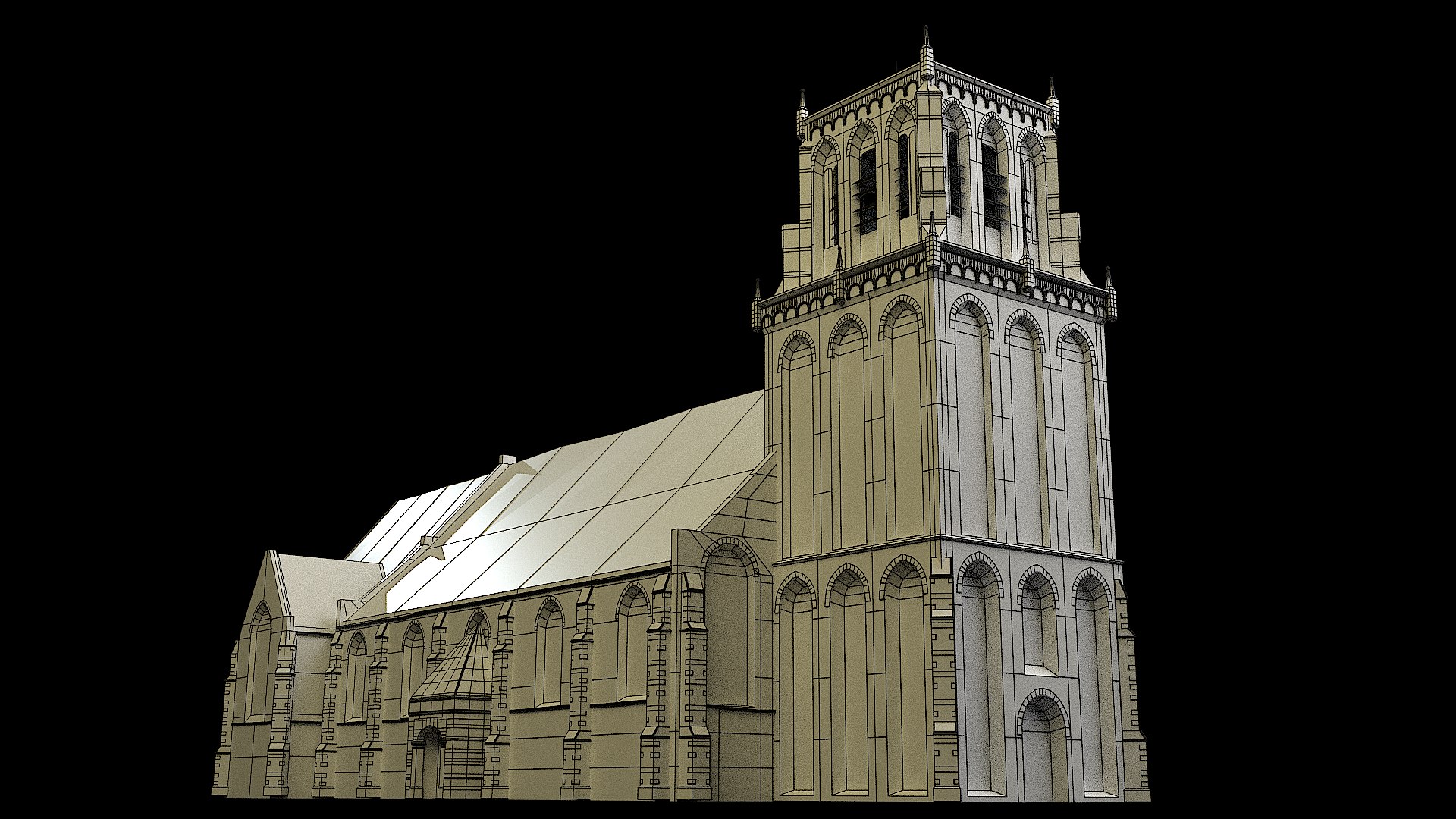 Old Medieval Church 3d Model Turbosquid 1468152