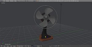 3D model desk fan