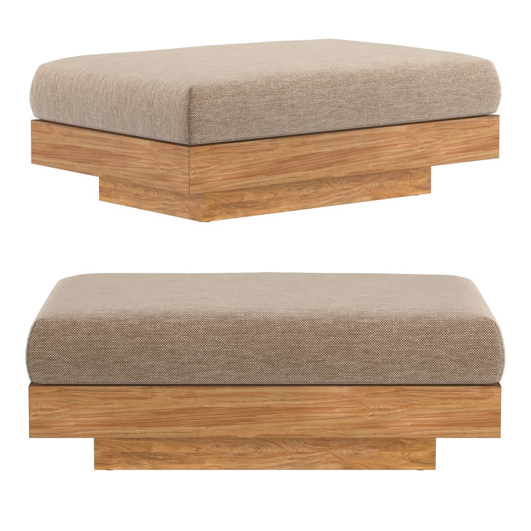 3D CAPE TOWN TEAK OTTOMAN Model TurboSquid 2056857
