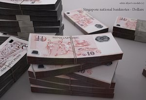 3d model singapore dollars