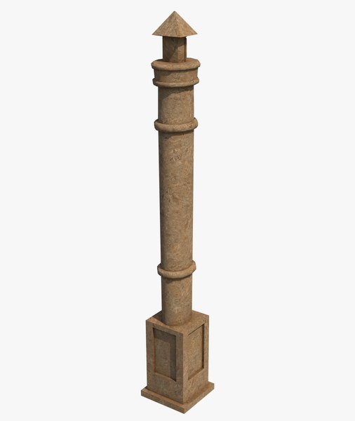 3D Low Poly war Fantasy Column model