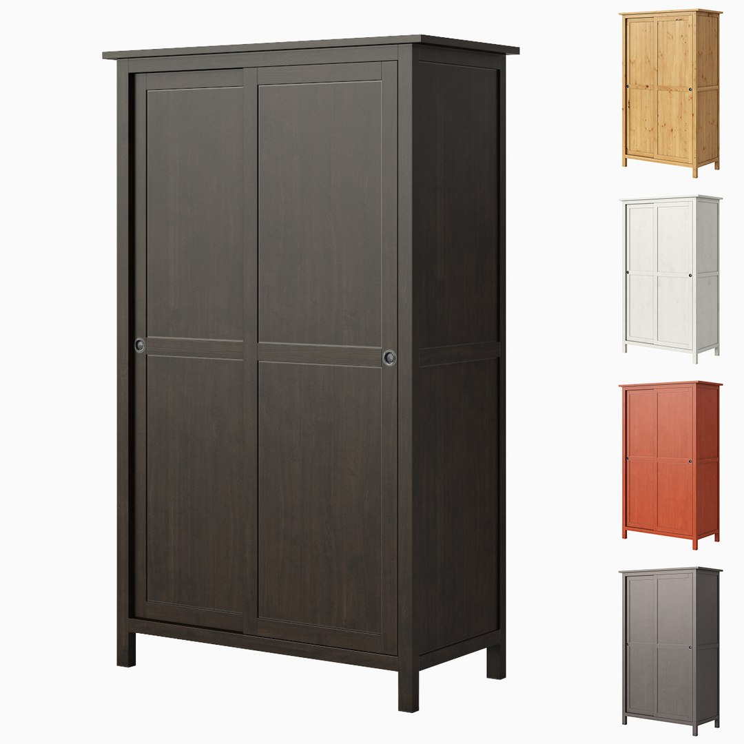 3D Ikea Hemnes Wardrobe 2 Model