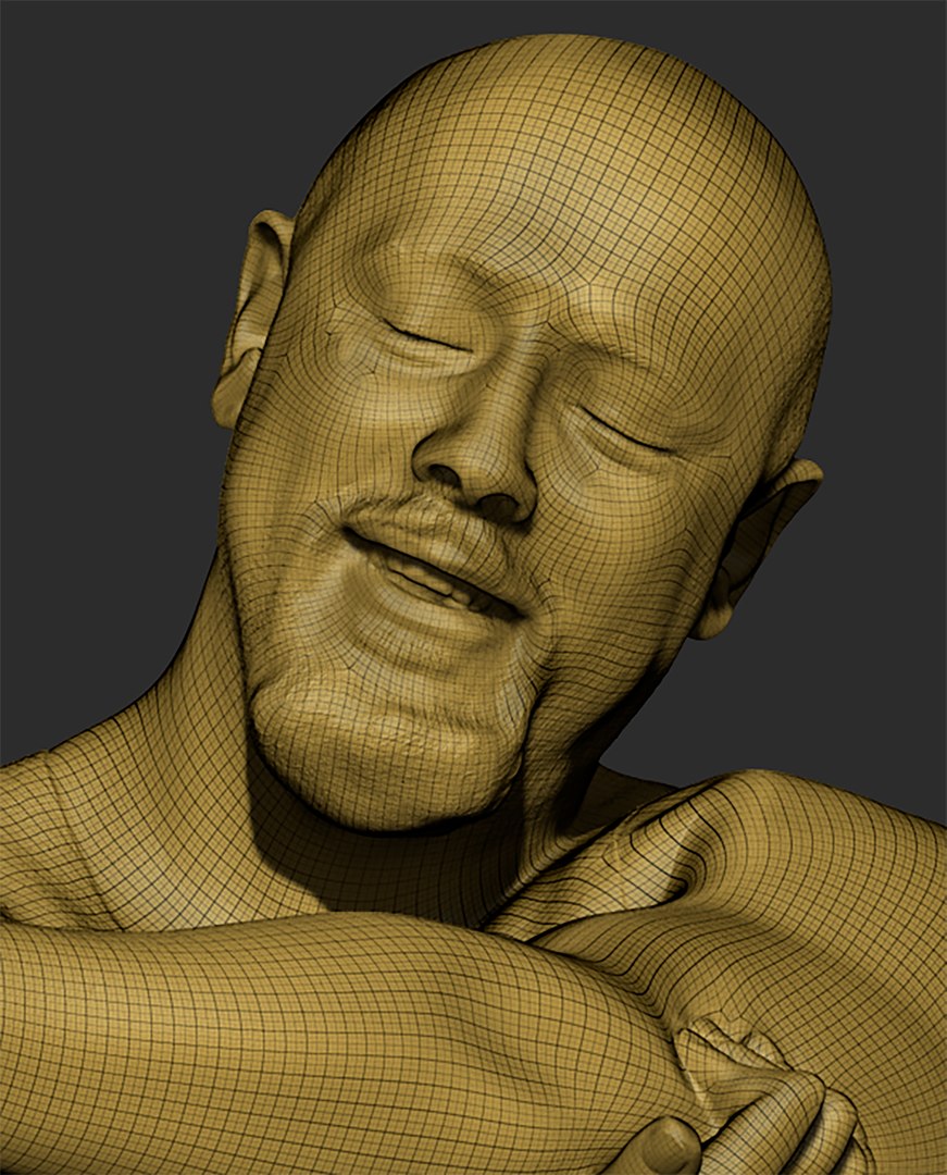 3D Model Bald Man Working Out 433 - TurboSquid 2202369