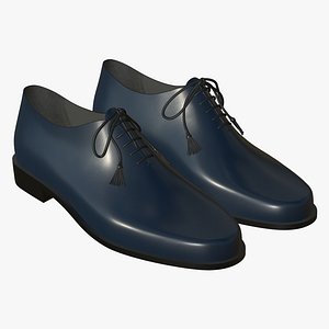 Realistic Leather Shoes Lace Up 3D model