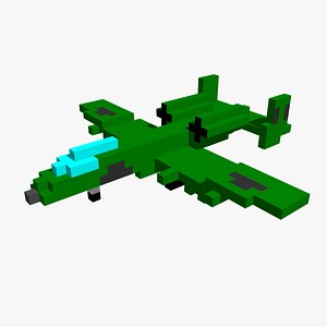 A10 Thunderbolt 2 - pixelated 3D model