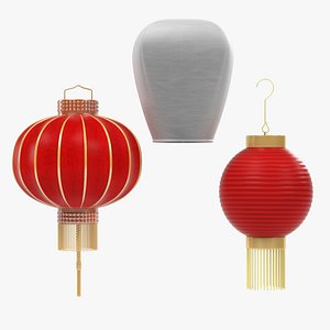 3d model chinese lanterns