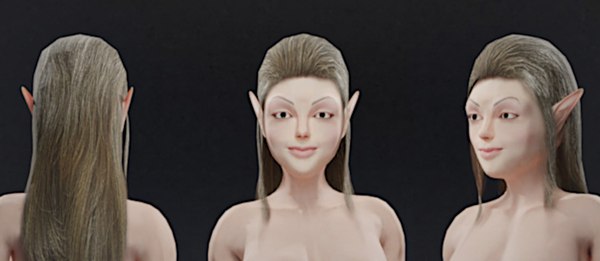 3D elf normal maps model