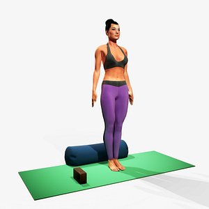 yoga tadasana 3D model