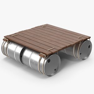 3D Raft Dark Wood
