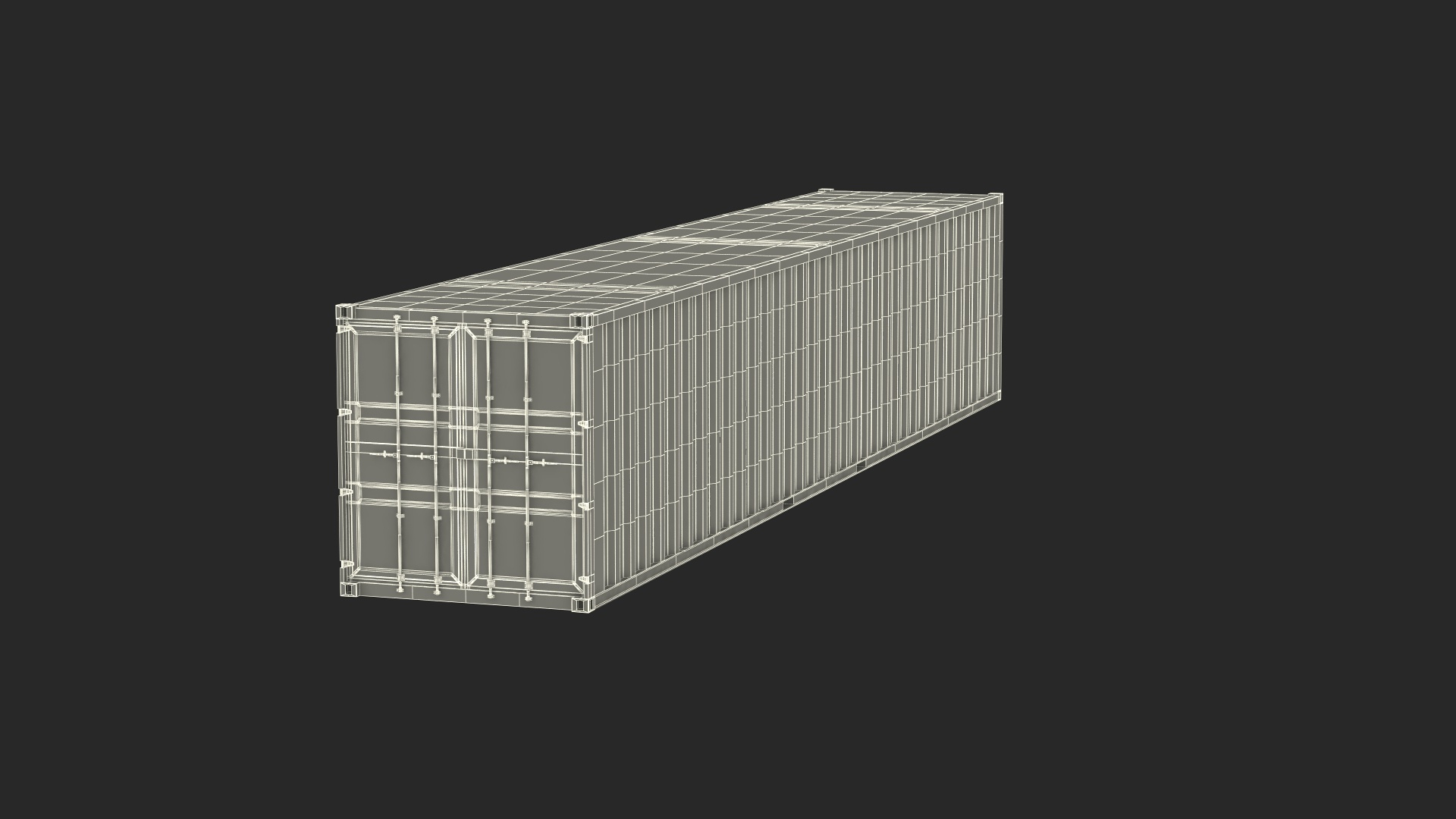 High Cube Cargo Worthy Shipping Container 48 Ft 3D Model - TurboSquid ...