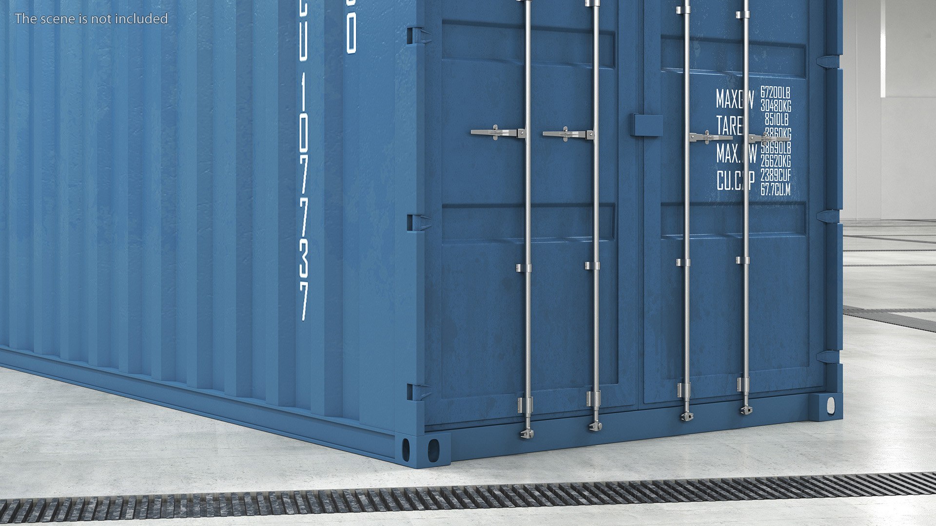 High Cube Cargo Worthy Shipping Container 48 Ft 3D Model - TurboSquid ...
