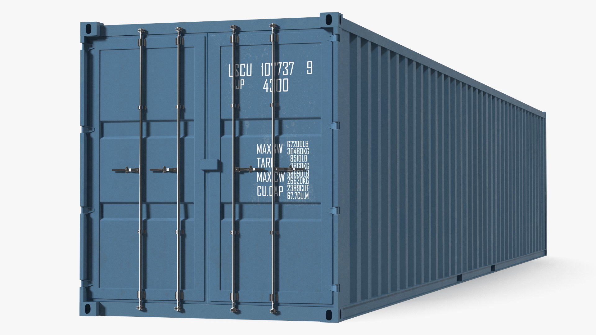 High Cube Cargo Worthy Shipping Container 48 Ft 3D model preview