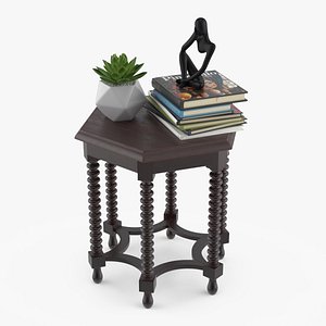 Side Table with Decor