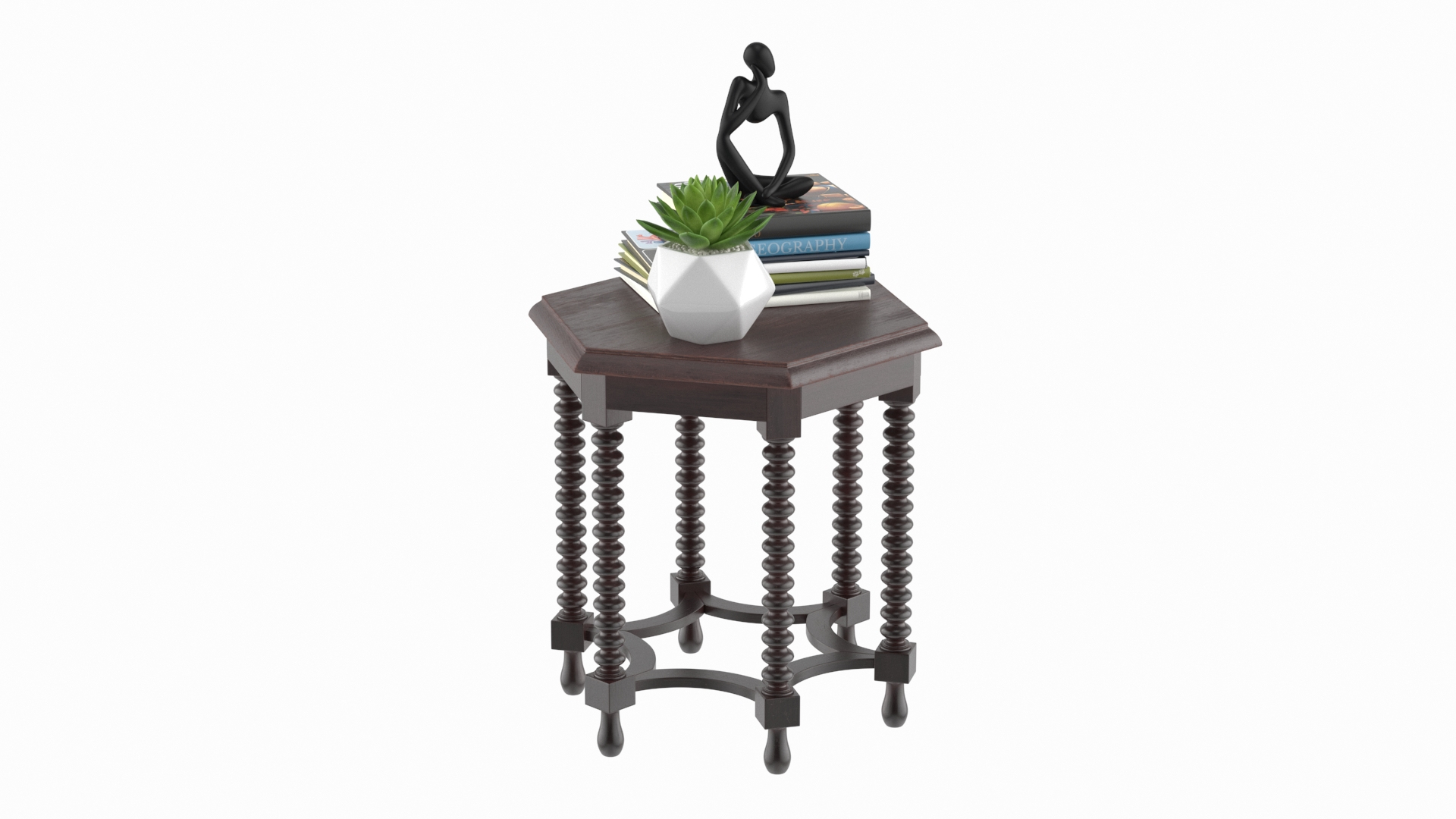 Side Table With Decor 3D Model - TurboSquid 2392351