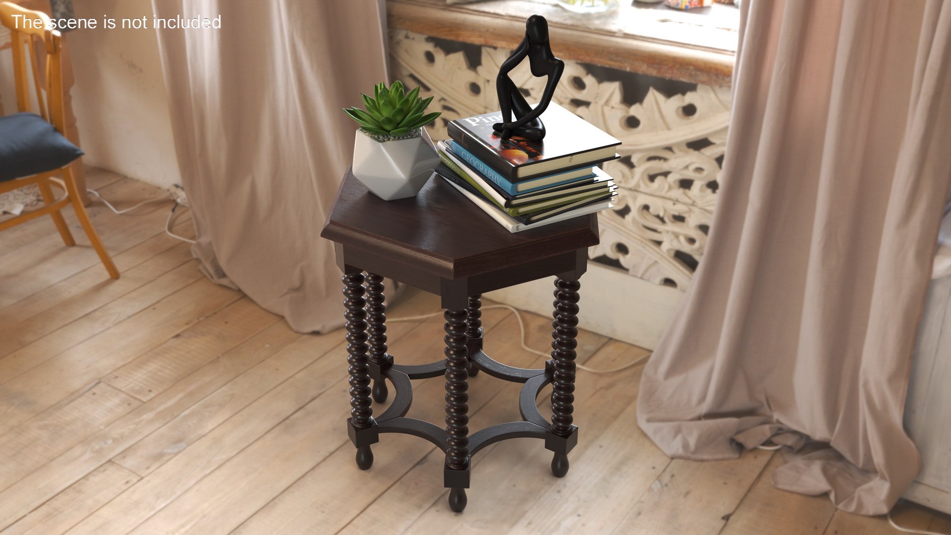 Side Table With Decor 3D Model - TurboSquid 2392351