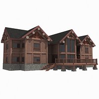 Log House Mansion 1 HD - Luxury Wood Home Cabin