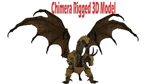 3D Dragon Blind Chimera Rigged 3D model