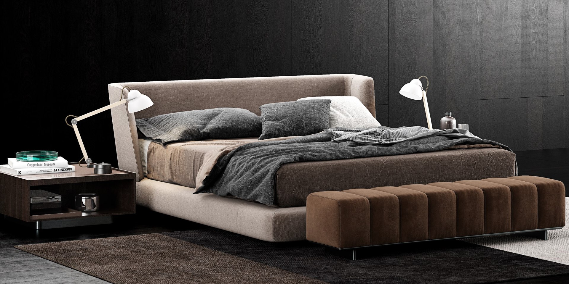 3D Minotti Creed Bed - TurboSquid 1591682