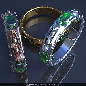 3ds max ring emeralds