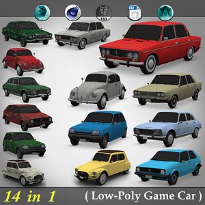 3d 14 1 low-poly car model