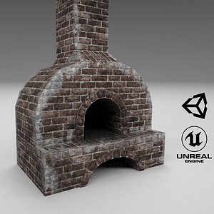 3D medieval forging furnace model
