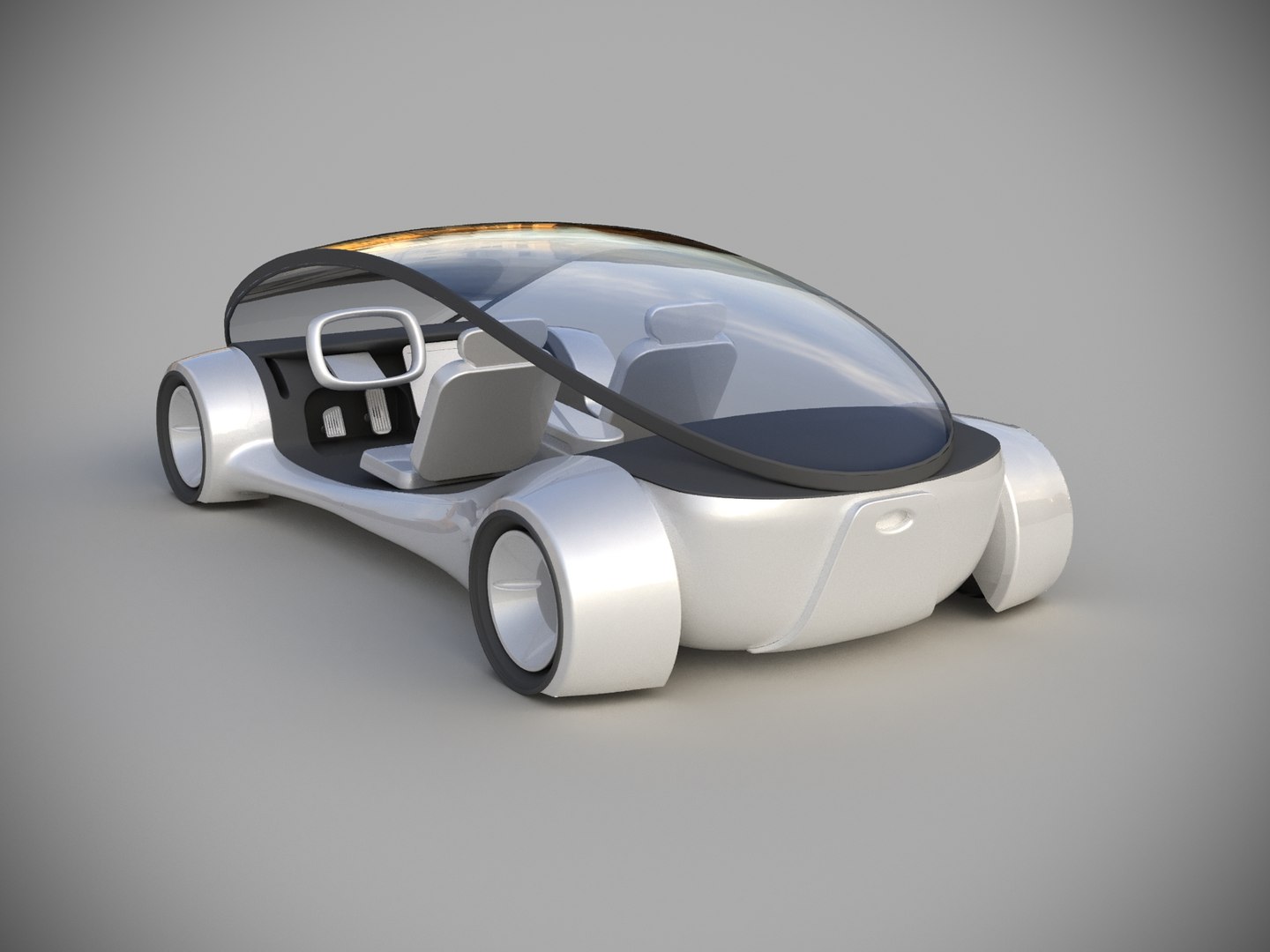 3d Apple Concept Car Model - Turbosquid 1514212