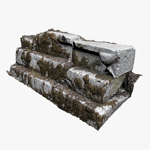 ancient stone staircase 3D model