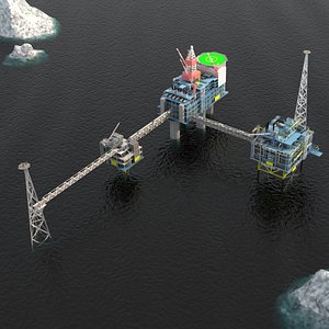 Sleipner Vest offshore oil platform Cluster