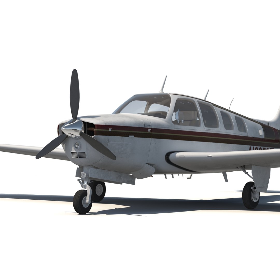 Beechcraft Bonanza 2 3D model preview