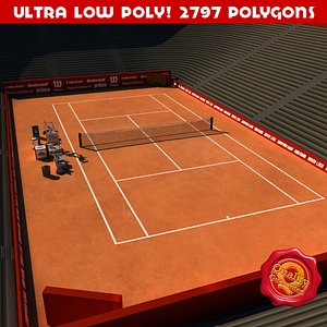 3d tennis court