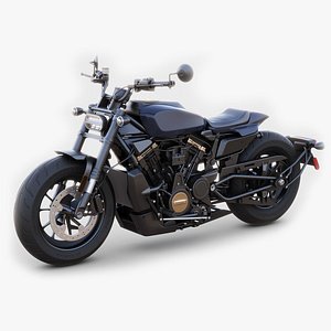 3D American motorcycle model