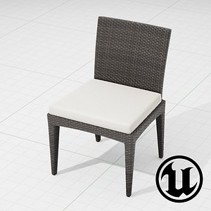 3d model of dedon panama chair ue4