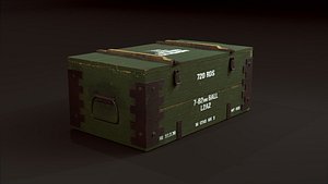 3D Army Crate model