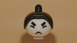 3D Cartoon Japanese Sumo Wrestler