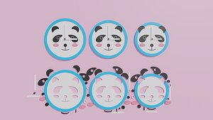 3D Cartoon Cute Panda Clock Puzzle
