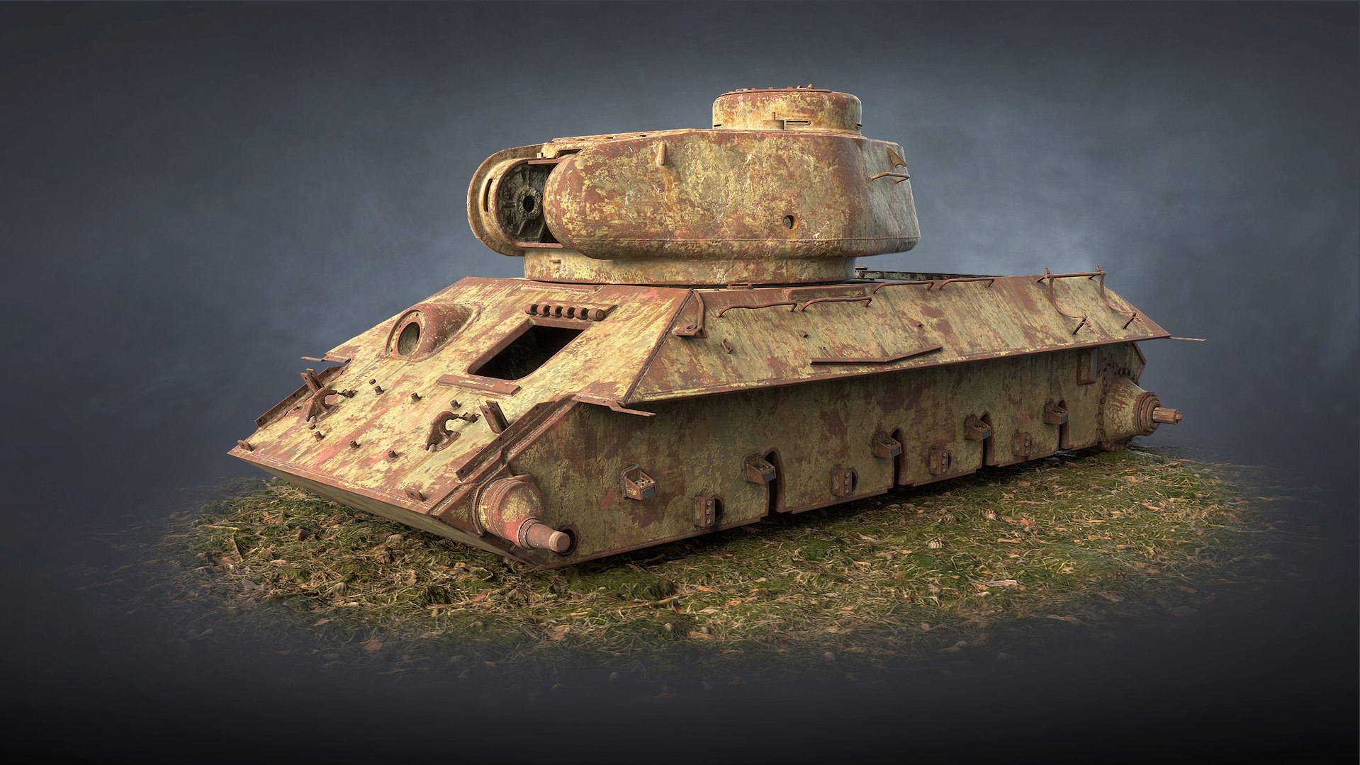 Tank T-34-85 Rusted 3D Model - TurboSquid 1840014