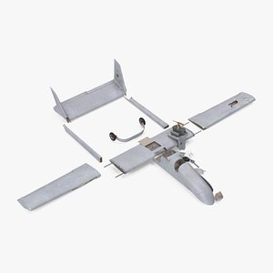 3D Mugin 5 Drone Crashed model