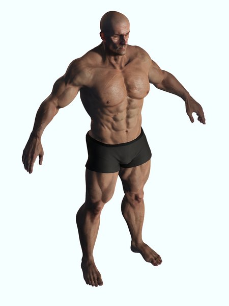 Fat Man naked and clothed 3D  in  3DExport