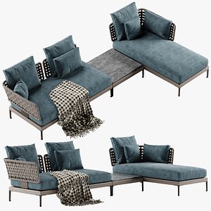 3D Minotti Patio sectional sofa