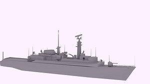 HMS Antelope Lowpoly