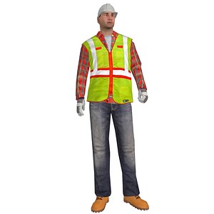 rigged worker man max