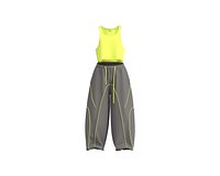 Mens jogger with cut and sew different color piping