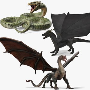 Mythical Dragons Realistic Collection