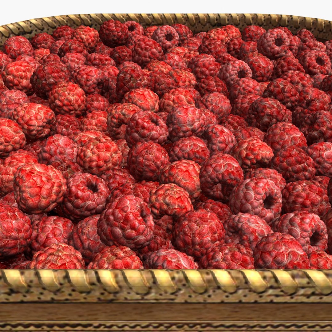 Free Berry Birch Box Raspberry 3d Model